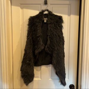 PLY CASHMERE grey rabbit and cashmere vest